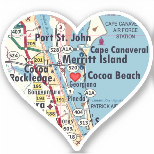 Love Merritt Island Florida Sticker (Voorkant)