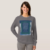 Love Message - John 3-16 - Med Grey met lange mouw T-shirt (Voorkant volledig)