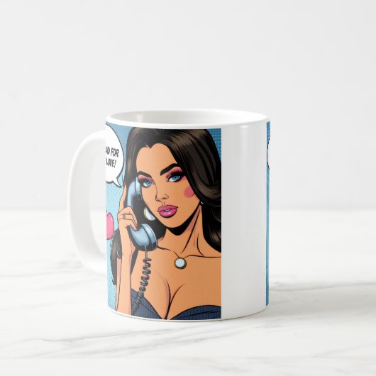 Love message Mug Koffiemok (Voorkant links)