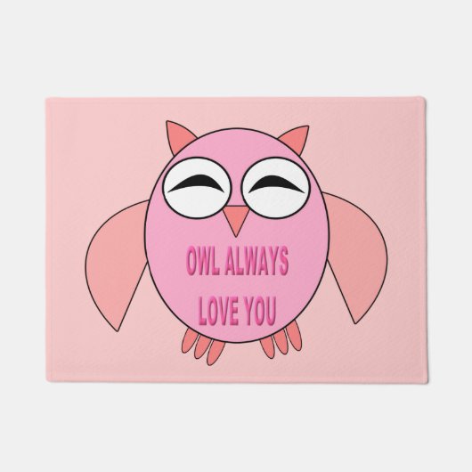 LOve Message Owl Deurkaart Deurmat (Voorkant)