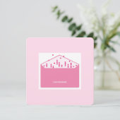 Love Message Pink Hearts Minimalist Cute Funny   (Staand voorkant)