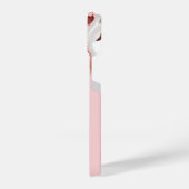 Love Message with Pink Flowers Custom iPhone Hoesje (Linkerkant)