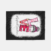 Love Messy Bun Ed Teacher Valentines Day Matching  Fleece Deken (Voorkant (Horizontaal))