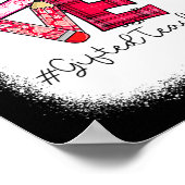 Love Messy Bun Ed Teacher Valentines Day Matching  Poster (Hoek)