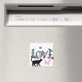 LOVE met kat Magneet (Insitu (Vaatwasser))