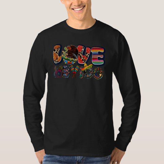 Love Mexico Mexican  Viva Mexico Fiesta Party T-shirt (Voorkant)