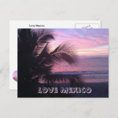 Love Mexico Sunset Briefkaart (Voorkant / Achterkant)