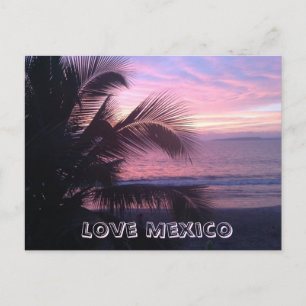 Love Mexico Sunset Briefkaart