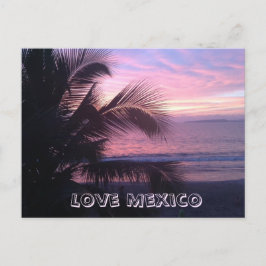 Love Mexico Sunset Briefkaart