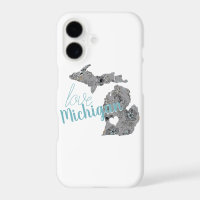 Love Michigan Bloem gevulde Silhouet