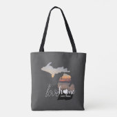 Love Michigan Home Sweet Home Tote Bag (Achterkant)