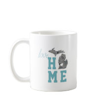 Love Michigan Home with Grey and Blue Poppies