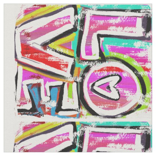 LOVE (middelgrote afdruk) Stof (Close Up)