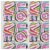 LOVE (middelgrote afdruk) Stof (Swatch)