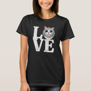 LOVE Mijn Meow Kat Grappige Vintage T-shirt