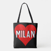Love Milan, Italië Tote Bag (Achterkant)