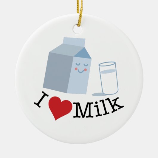 Love Milk Keramisch Ornament (Voorkant)