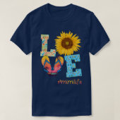 LOVE Mimi Life Teenslippers Hippie Sunflower T-shirt (Design voorkant)