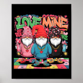 Love Mine Gnomes Urban Street Art Valentines Graff Poster (Voorkant)