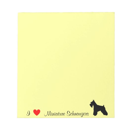 Love Mini Schnauzers Notitieblok (Voorkant)