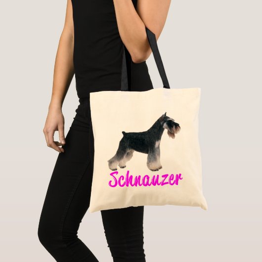 Love Miniature Schnauzer Dog Puppy Canvas tas (Voorkant (product))