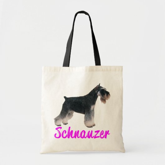 Love Miniature Schnauzer Dog Puppy Canvas tas (Voorkant)