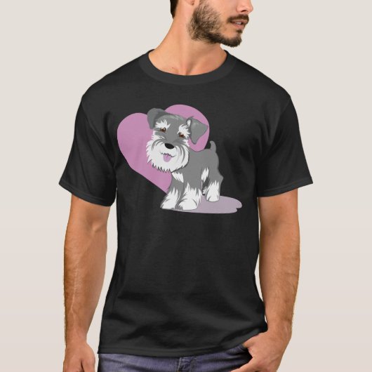 Love Miniature Schnauzer Puppy Shirt (Voorkant)