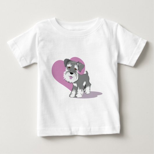 Love Miniature Schnauzer Puppy Shirt (Voorkant)