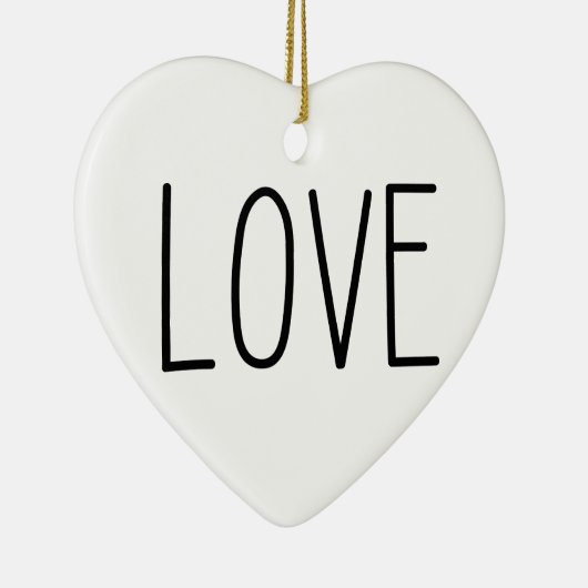 LOVE - minimaal hartvormig ornament (Rechts)