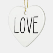 LOVE - minimaal hartvormig ornament (Links)