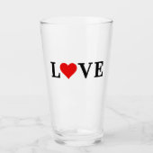 LOVE-minimalist Elegant Glas (Voorkant)