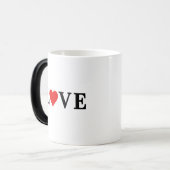 LOVE-minimalist Elegant Magische Mok (Voorkant links)