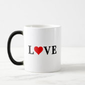 LOVE-minimalist Elegant Magische Mok (Links)