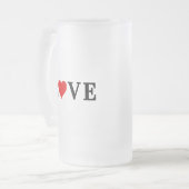 LOVE-minimalist Elegant Matglas Bierpul (Voorkant links)
