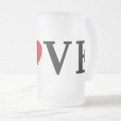 LOVE-minimalist Elegant Matglas Bierpul (Voorkant rechts)