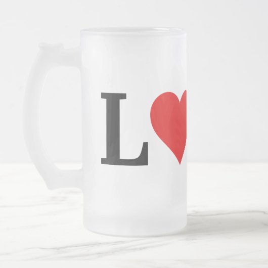 LOVE-minimalist Elegant Matglas Bierpul (Links)