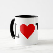 LOVE-minimalist Elegant Mok (Voorkant links)
