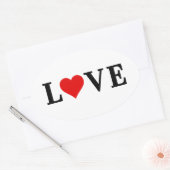 LOVE-minimalist Elegant Ovale Sticker (Envelop)