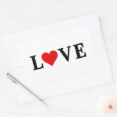 LOVE-minimalist Elegant Rechthoekige Sticker (Envelop)