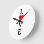 LOVE-minimalist Elegant Ronde Klok (Hoek)