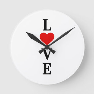 LOVE-minimalist Elegant Ronde Klok