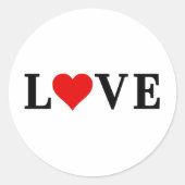 LOVE-minimalist Elegant Ronde Sticker (Voorkant)