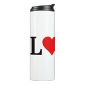 LOVE-minimalist Elegant Thermosbeker (Gedraaid links)