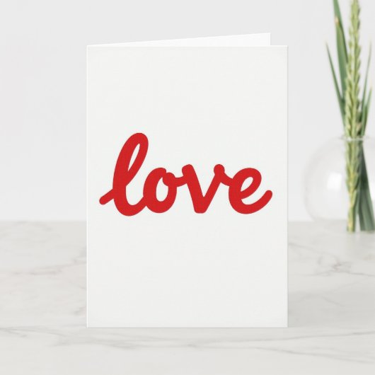 Love Minimalist Style Card Kaart (Voorkant)
