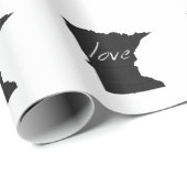 Love Minnesota Gift Wrapping Paper Cadeaupapier (Rol Hoek)