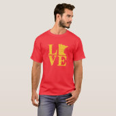 Love Minnesota  MN Gopher State Pride T-shirt (Voorkant volledig)