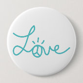 Love Mint Pin Ronde Button 4,0 Cm (Voorkant)