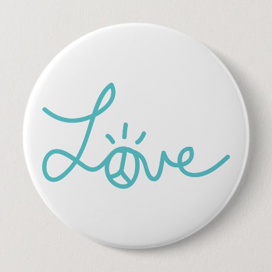 Love Mint Pin Ronde Button 4,0 Cm (Voorkant)