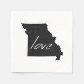Love Missouri Shaped Chalkboard Show Me Missourian Servet (Voorkant)