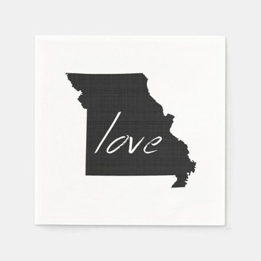 Love Missouri Shaped Chalkboard Show Me Missourian Servet (Voorkant)